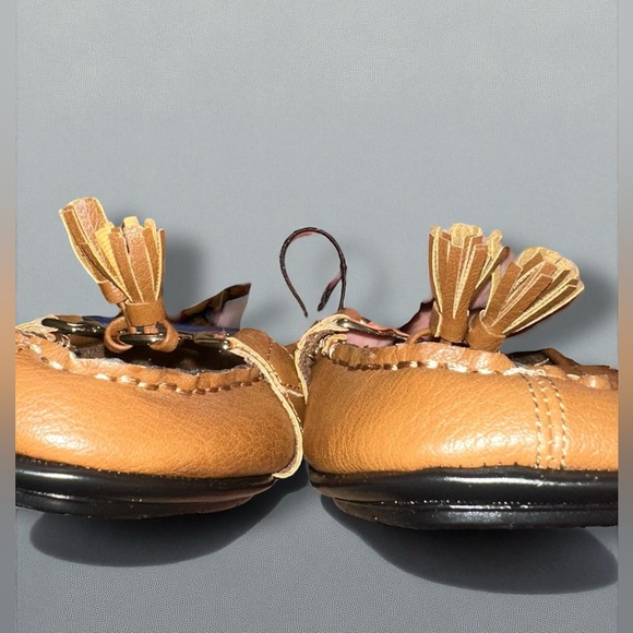 NWT Flexstep Women 10 W Blue & Tan Flats "Maria" with Buckle VEGAN LEATHER - Picture 4 of 7